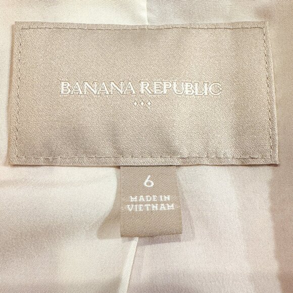 Banana Republic Pink Cotton Tweed Blazer One Button 3/4 Sleeve Women's Size 6 - Picture 4 of 6